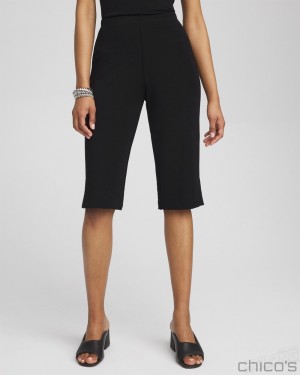 Chico's Bermuda Lake Shorts Pants Black | 083-WRQIHV