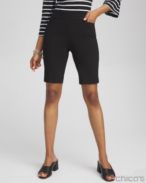 Chico's Brigitte 10" Shorts Shorts Black | 201-USTQBP