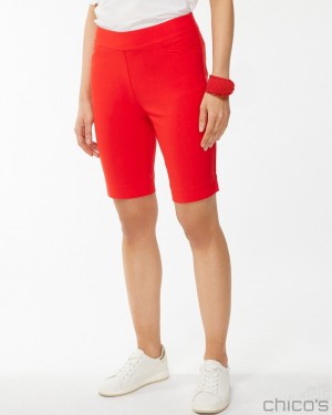 Chico's Brigitte 10" Shorts Shorts Flame Scarlet | 261-GSCVZN