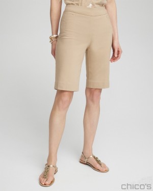 Chico's Brigitte 10" Shorts Shorts Sycamore | 497-AJEBNK