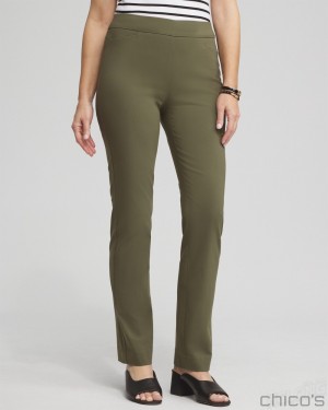 Chico's Brigitte 360 Pants Pants Olive | 325-AVSUHC