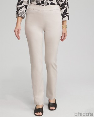 Chico's Brigitte 360 Pants Pants Smokey Taupe | 507-YKIVTX