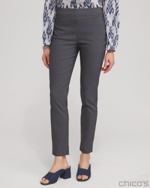 Chico's Brigitte Checkered Ankle Pants Pants Classic Navy | 309-XTFZVY