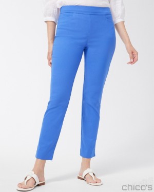 Chico's Brigitte Slim Ankle Pants Pants Amparo Blue | 720-QRTXBK