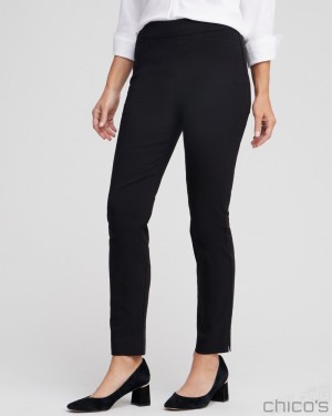 Chico's Brigitte Slim Ankle Pants Pants Black | 247-XMHORL