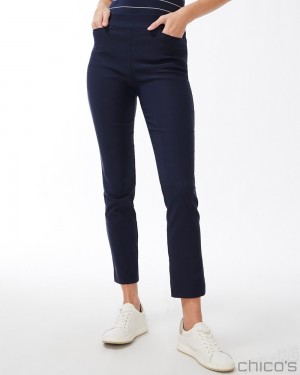 Chico's Brigitte Slim Ankle Pants Pants Classic Navy | 641-ZETFWO