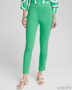 Chico's Brigitte Slim Ankle Pants Pants GRASSY GREEN | 734-VITAXH