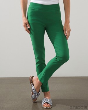 Chico's Brigitte Slim Ankle Pants Pants Jardin Green | 708-PMABSV