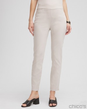 Chico's Brigitte Slim Ankle Pants Pants Smokey Taupe | 814-UBISEL