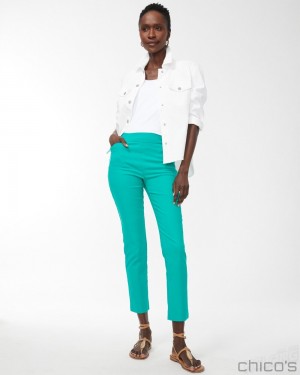 Chico's Brigitte Slim Ankle Pants Pants Tropical Jade | 582-CDFBLR