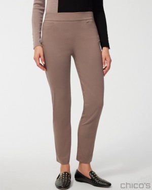 Chico's Brigitte Slim Ankle Pants Pants Urban Taupe | 617-ORJNIL