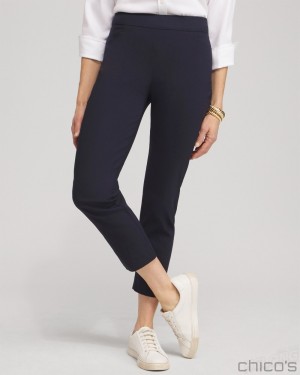 Chico's Brigitte Slim Cropped Pants Pants Ink | 321-ZSBWPX