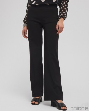 Chico's Brigitte Wide Leg Pants Pants Black | 316-ZQCJKY