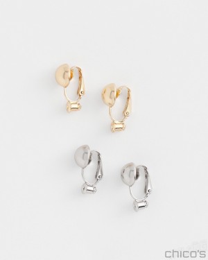 Chico's Clip Earring Converters Earrings Mixed Metals | 268-RKWAUZ