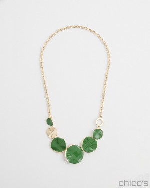 Chico's Convertible Enamel Necklace Necklaces Verdant Green | 624-VCJRMY