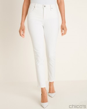 Chico's Girlfriend Ankle Jeans Jeans & Denim Coconut | 450-BWPCTR