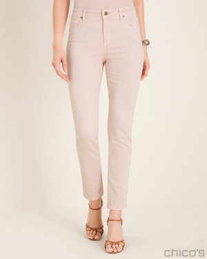 Chico's Girlfriend Ankle Jeans Jeans & Denim Pale Rose Petal | 702-WZLJKP