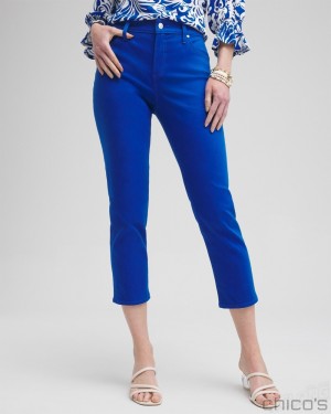 Chico's Girlfriend Cropped Jeans Jeans & Denim Intense Azure | 398-GWINMA