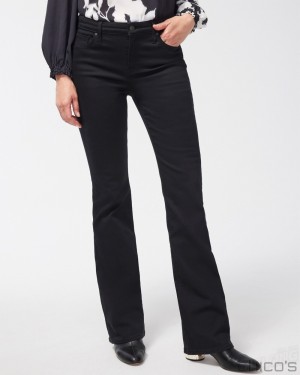 Chico's Girlfriend Flare Jeans Jeans & Denim Black | 716-FGATML