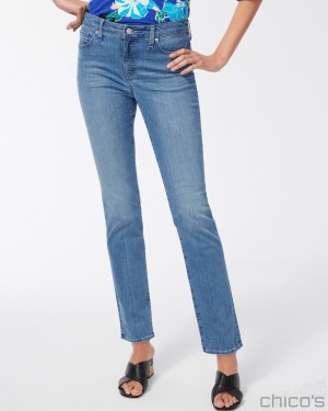 Chico's Girlfriend Jeans Jeans & Denim Mill Street Indigo | 981-OKVPIZ