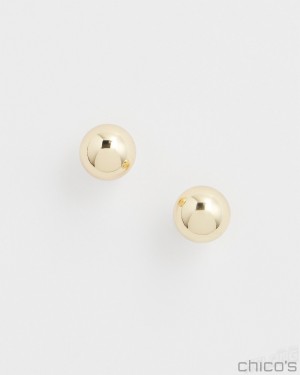 Chico's Gold Tone Stud Earrings Earrings Gold | 179-PKUZQE