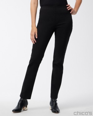 Chico's Juliet Side Vent Pants Pants Black | 276-XIUEZL