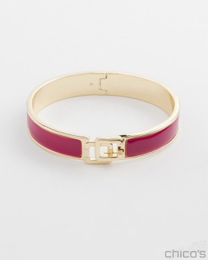 Chico's Magenta Chico's Click Bangle Bracelets Magenta Rose | 053-XOITHP