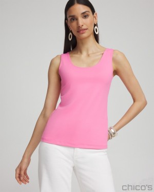 Chico's Microfiber Tank Tees & Tanks DELIGHTFUL PINK | 863-DQSLWA