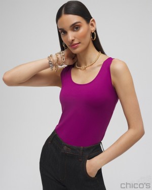 Chico's Microfiber Tank Tees & Tanks Fresh Plum | 208-LCKJXH