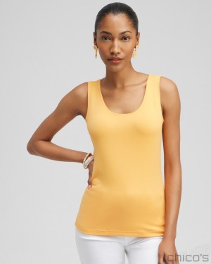 Chico's Microfiber Tank Tees & Tanks Mango Sorbet | 769-NMISQZ