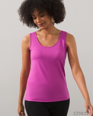 Chico's Microfiber Tank Tees & Tanks Orchid Blossom | 245-FVGEJM