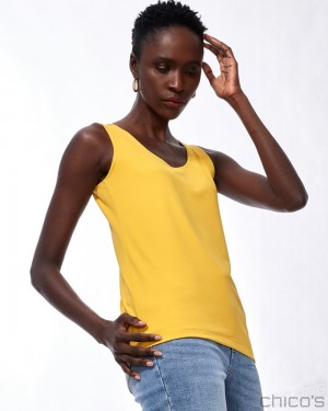 Chico's Microfiber Tank Tees & Tanks Sol Yellow | 296-OPZJMG