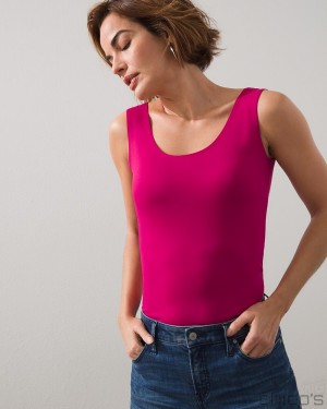 Chico's Microfiber Tank Tees & Tanks Very Cherry | 615-SVEXAK