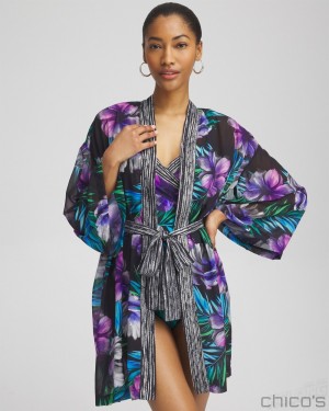 Chico's Miraclesuit Flora Aura Kimono Swim Multi | 982-PHBNWE