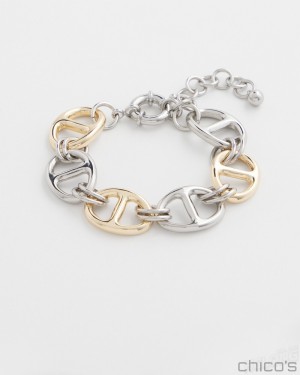 Chico's Mixed Metal Links Bracelet Bracelets Mixed Metals | 067-VZPXUT