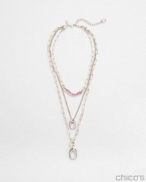 Chico's Multistrand Convertible Necklace Necklaces Multi | 814-MDOYPW