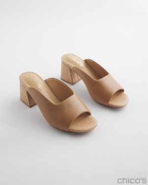 Chico's Neutral Modern Heels Shoes Tan | 892-GRDWQZ