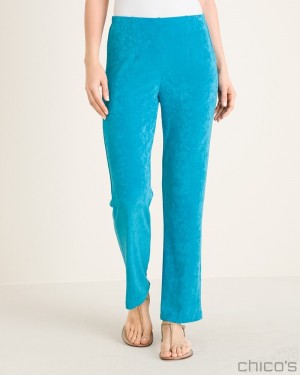 Chico's No Tummy Pants Pants Algiers Blue | 145-GWBRSI