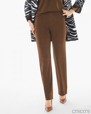 Chico's No Tummy Pants Pants Chestnut | 743-ZWHSEK