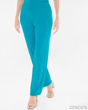 Chico's No Tummy Pants Pants Cozumel Blue | 437-EQGCWO