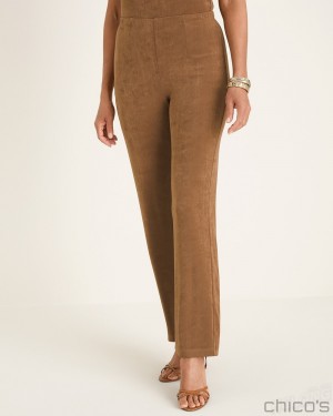 Chico's No Tummy Pants Pants Deep Rum Caramel | 786-SVJMUK