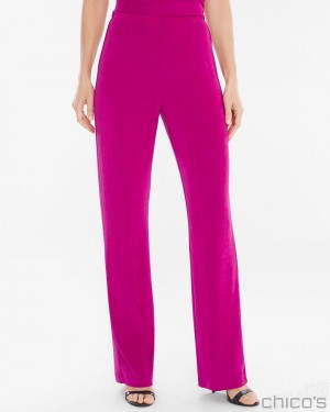 Chico's No Tummy Pants Pants Fleur Fuchsia | 316-OUKMEN