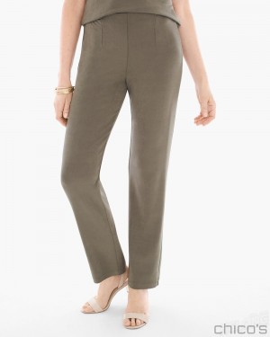 Chico's No Tummy Pants Pants Tuscan Olive | 650-IOFLUN