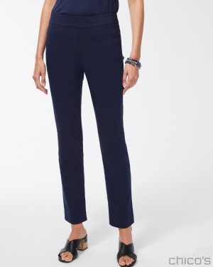 Chico's Petite Brigitte Slim Pants Pants Ink | 258-KMZVPF