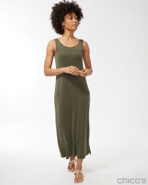 Chico's Tank Dress Dresses Jungle Floor | 948-RFEBGJ