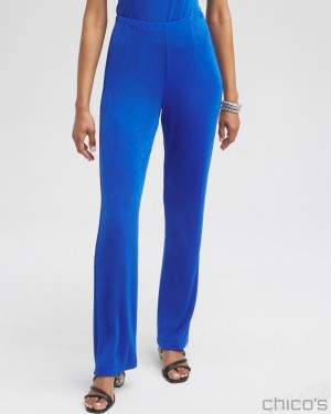 Chico's Travelers No Tummy Pants Pants Intense Azure | 056-VCAGRE