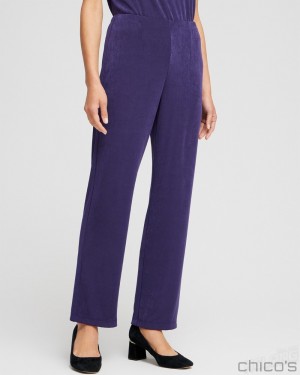 Chico's Travelers No Tummy Pants Pants Midnight Violet | 520-VZPCOJ