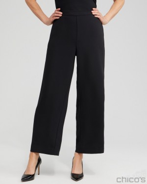 Chico's Wide Leg Soft Pants Pants Black | 342-FUNXKD