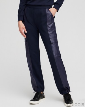 Chico's Zenergy Double Knit Pants Pants Classic Navy | 739-KNMLOQ