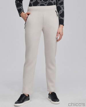 Chico's Zenergy Double Knit Pants Pants Smokey Taupe | 296-MBVQKI